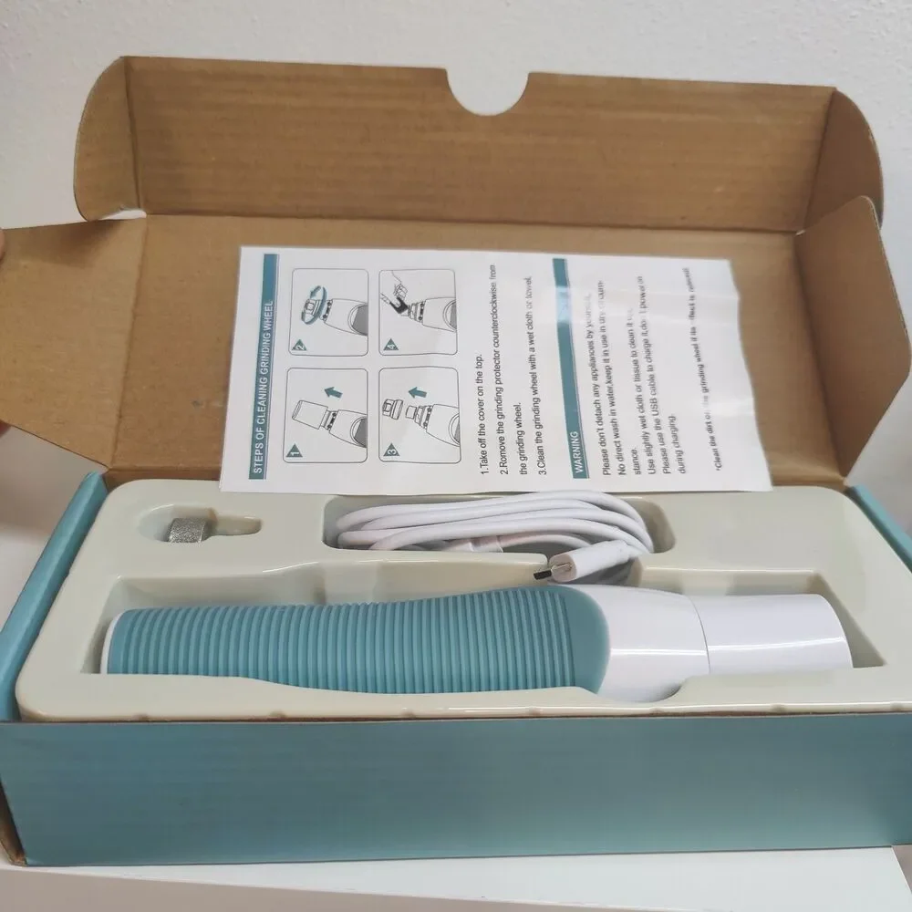 Rucacio Pet Nail Grinder trimmer tool dog cordless grooming 3 speed 2 heads
